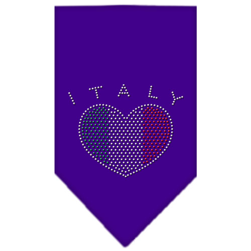 Italy Rhinestone Bandana Purple Large